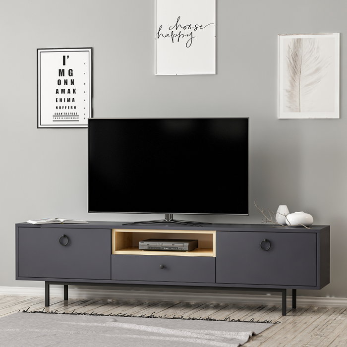 Hanah Home Soporte de TV Industrial Antracita 180 cm Hanah Home Soporte de TV Industrial Antracita 180 cm